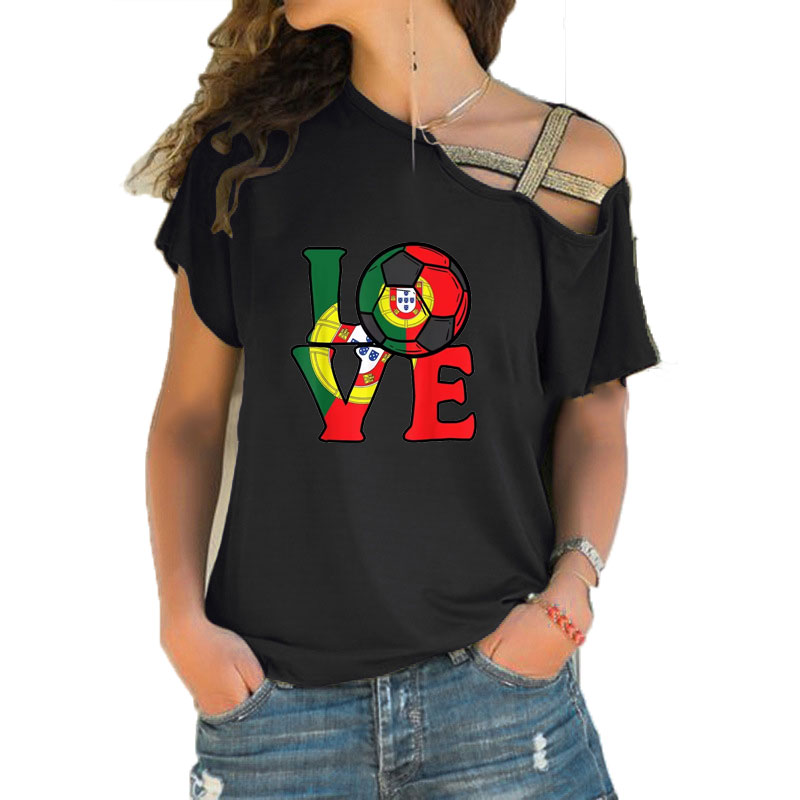 Women'S Fashion Portugal - T-shirt da donna a girocollo ampio