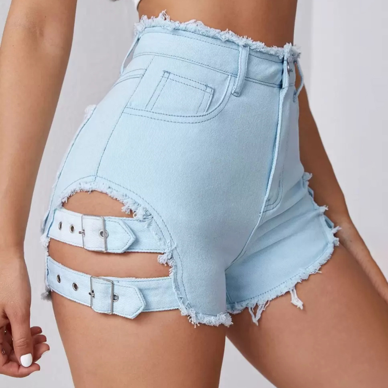 Women'S Fashion Trousers - Shorts in denim da donna a