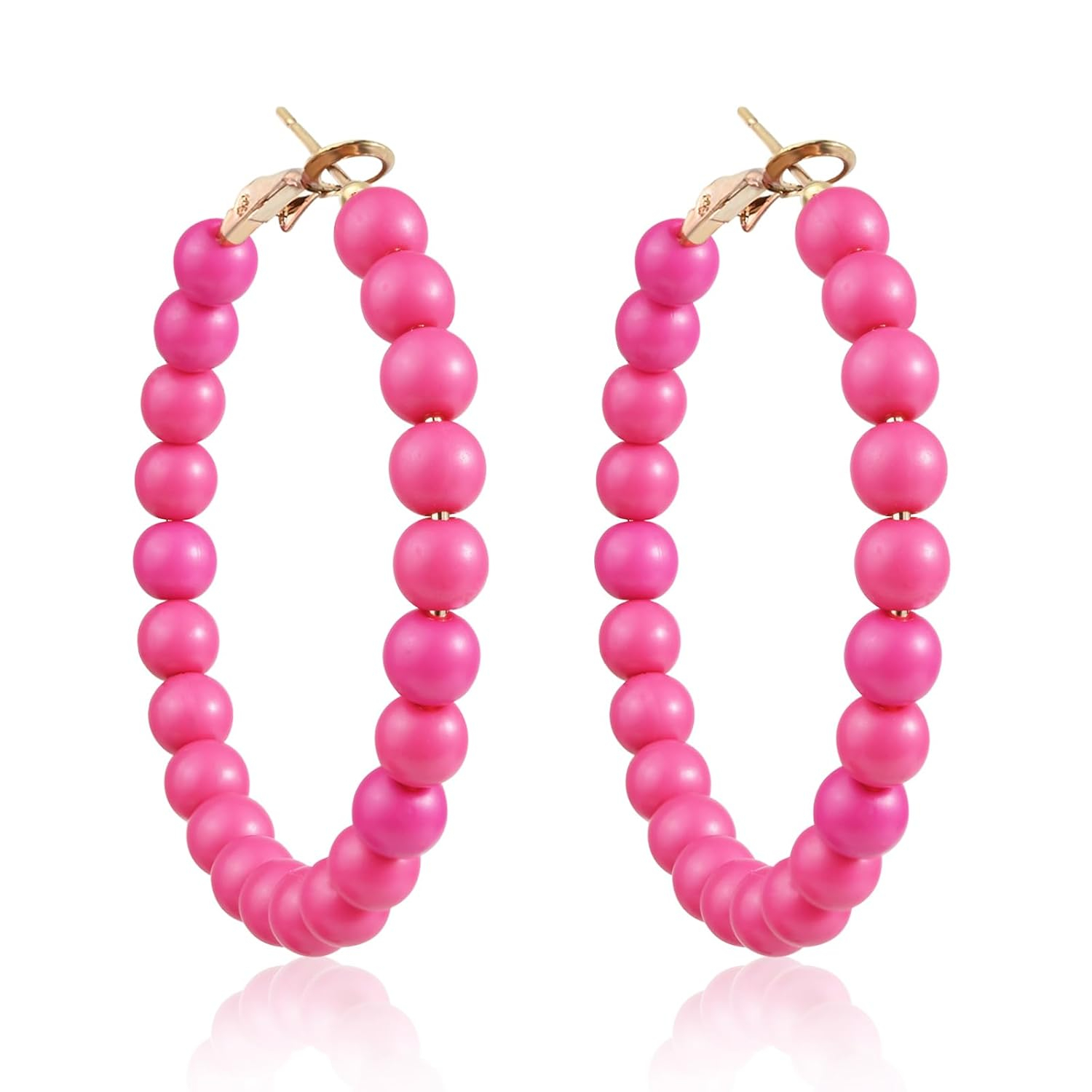 Women'S Fashion Earrings - Orecchini a cerchio con perline per