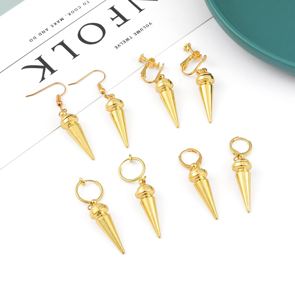 Women'S Fashion Earrings - Orecchini Minimalisti Dorati a Forma di