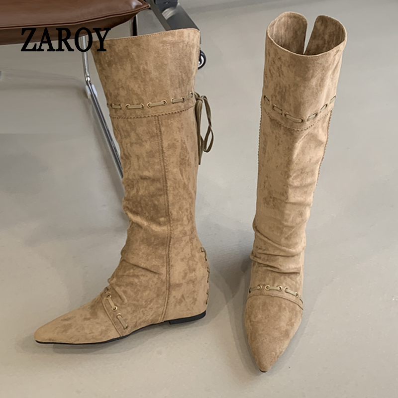 Women'S Fashion Knee High Boots - ZAROY Stivali Invernali da Donna alla