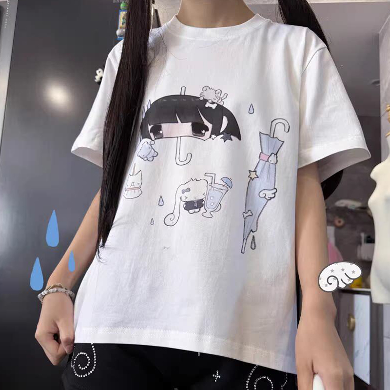 T-shirt da donna a maniche cor - Women'S Fashion Umbrella recensione e prezzo